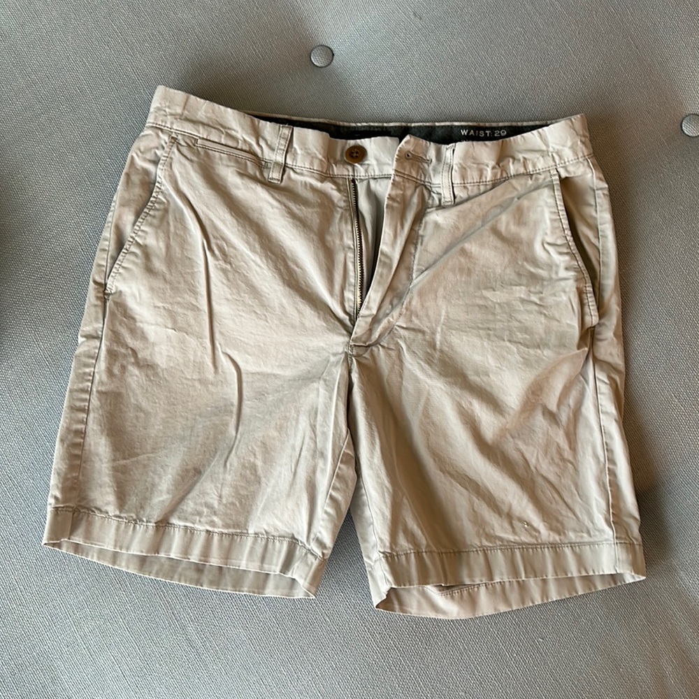 Men’s J Crew light khaki color shorts size 29 (7 in inseam)